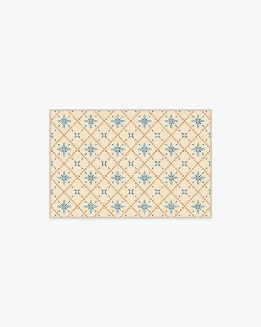 Alva Ivory & Slate Blue Rug