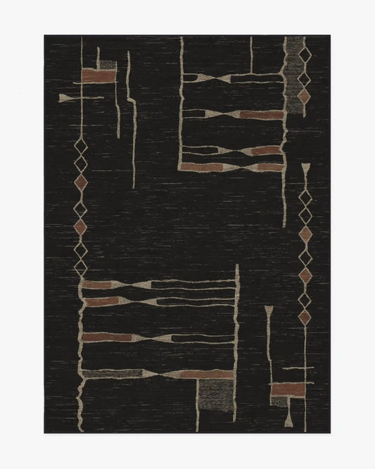 Nisa Ink Black Rug by Architectural Digest