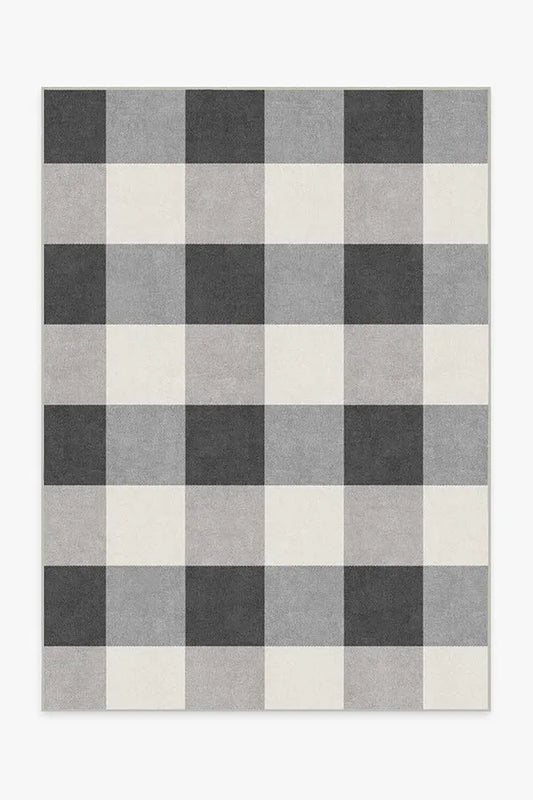 Buffalo Plaid Black & White Rug