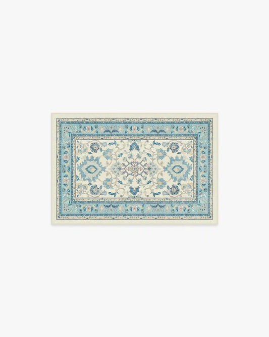 Calabria Cream & Light Blue Rug