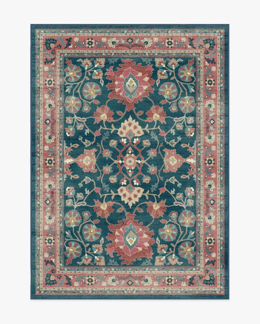 Calabria Navy & Cayenne Rug
