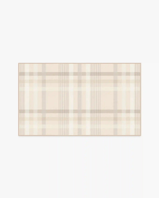 Charming Plaid Neutral Rug