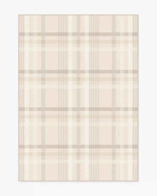 Charming Plaid Neutral Rug