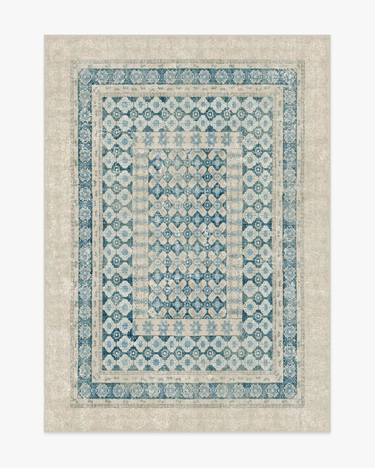 Cyrus Neutral & Blue Rug