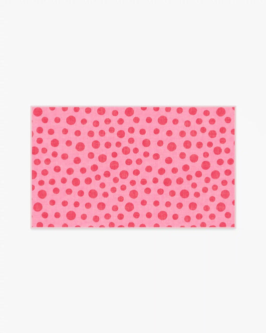 Dancing Dots Pink & Red Rug