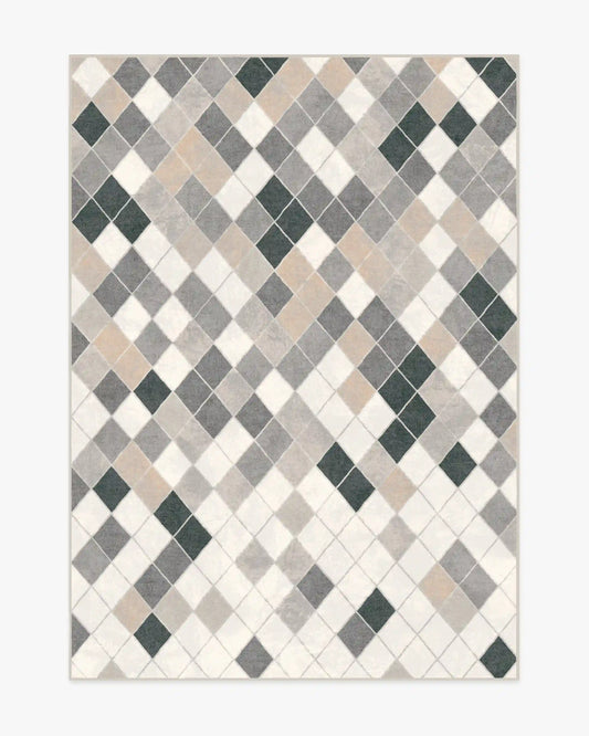 Diamond Mosaic Warm Grey Rug