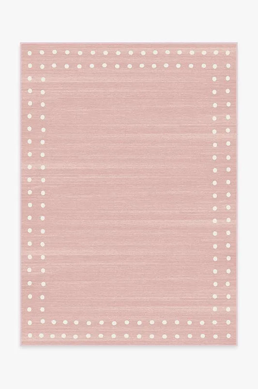 Dot Border Pink Rug
