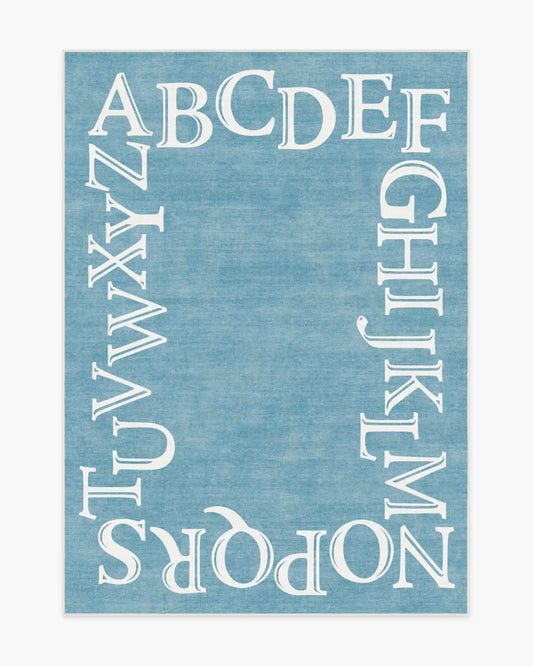 Easy as ABC Slate Blue Rug