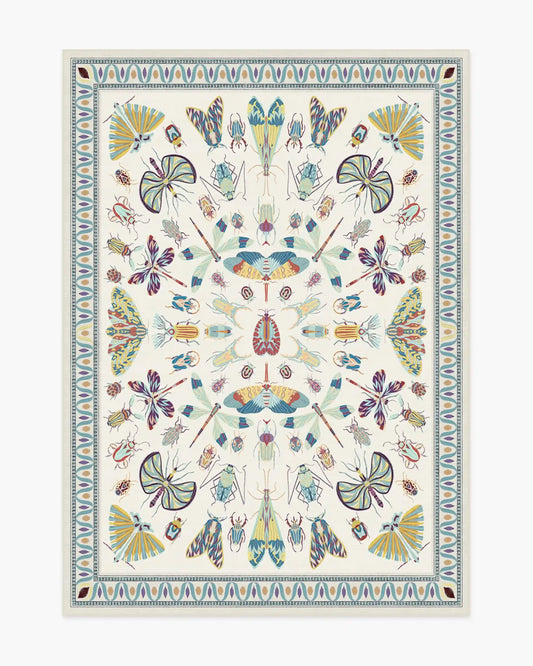 Flutterby Ivory Rug by Iris Apfel