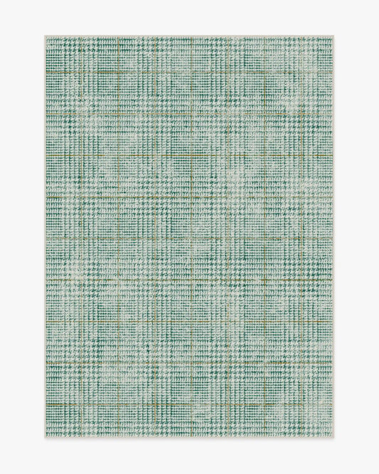 Glen Plaid Green & Gold Rug