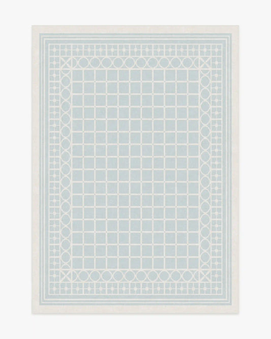 Palm Beach Powder Blue Rug by Gray Malin