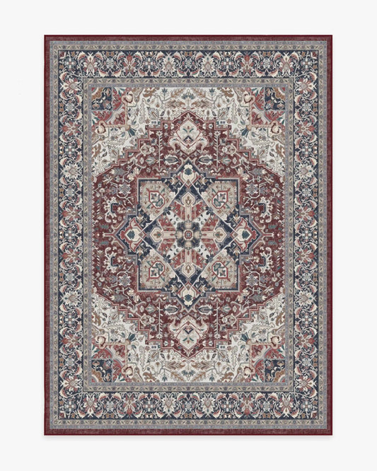 Hendesi Heriz Bordeaux Rug