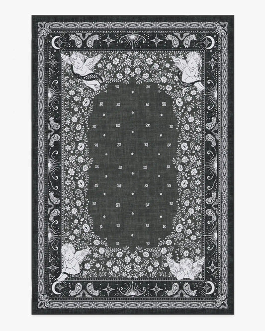 Humberto's Bandana Soft Black Rug by Humberto Leon