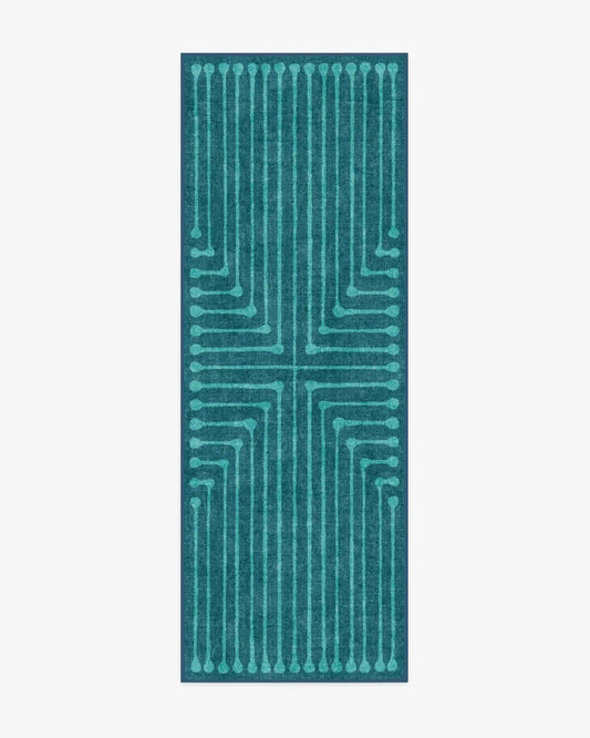 Inkdrop Blue & Teal Rug by Jonathan Adler