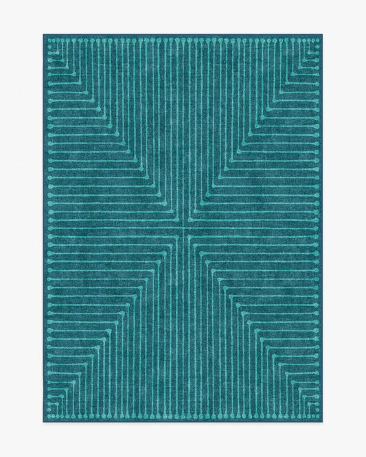 Inkdrop Blue & Teal Rug by Jonathan Adler