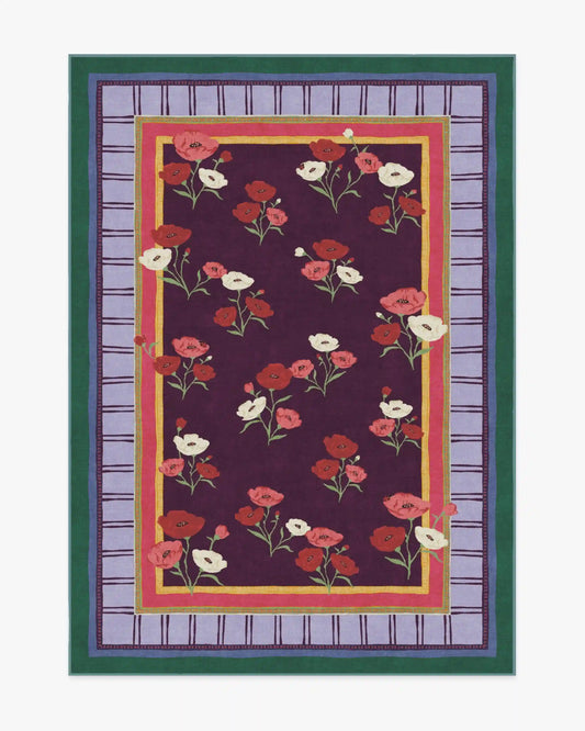 Ambroeus Royal Plum Rug by Iris Apfel