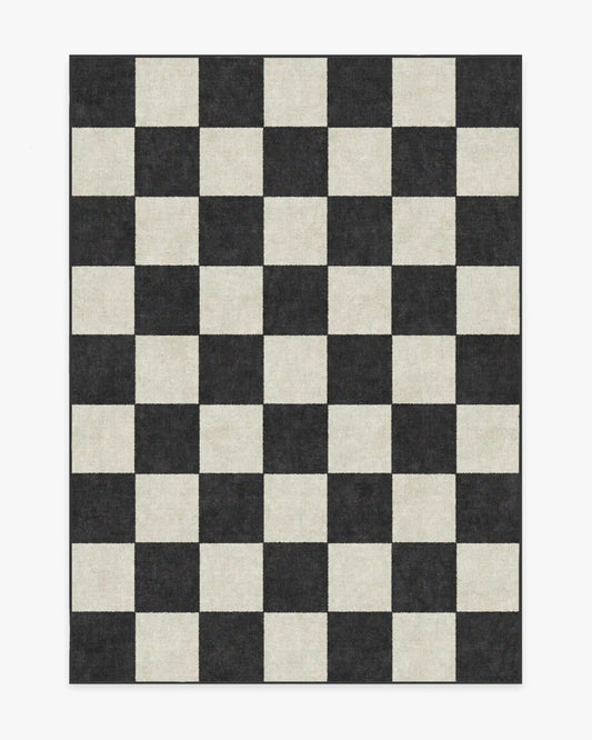 Jaque Checkered Black Rug