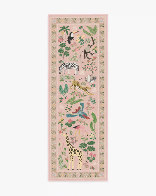 Jingle Jungle Soft Pink Rug by Iris Apfel