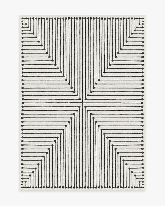 Inkdrop Black & Ivory Rug by Jonathan Adler