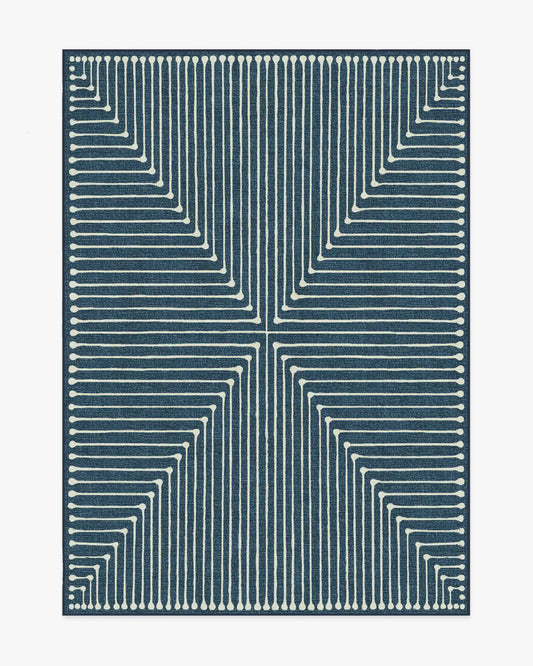 Inkdrop Lapis Blue Rug by Jonathan Adler
