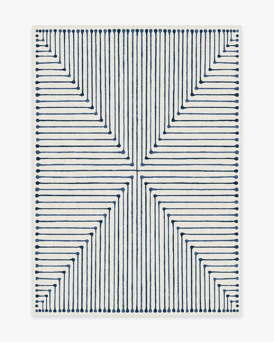 Inkdrop Slate Blue Rug by Jonathan Adler