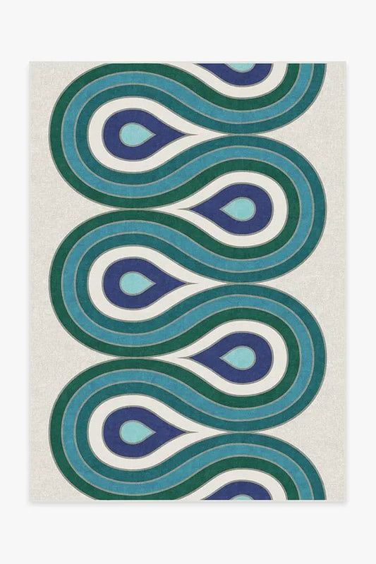 Milano Peacock Rug by Jonathan Adler
