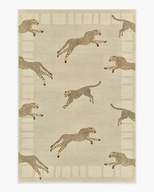 Leaping Cheetah Sand Rug by Scalamandré