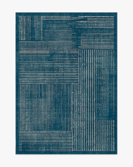 Linear Oasis Blue Rug