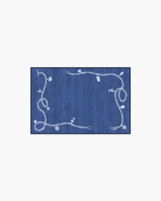 M&E Charms Midnight Blue Rug by Humberto Leon