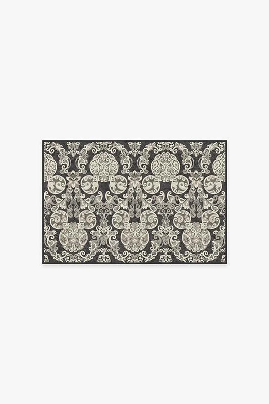 Mickey Damask Charcoal Rug