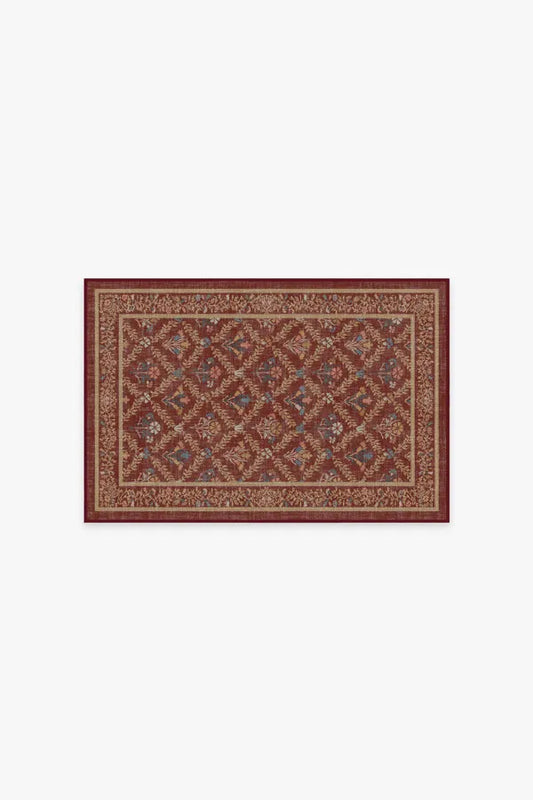 Bellflowers Amber Red Rug by Morris & Co.