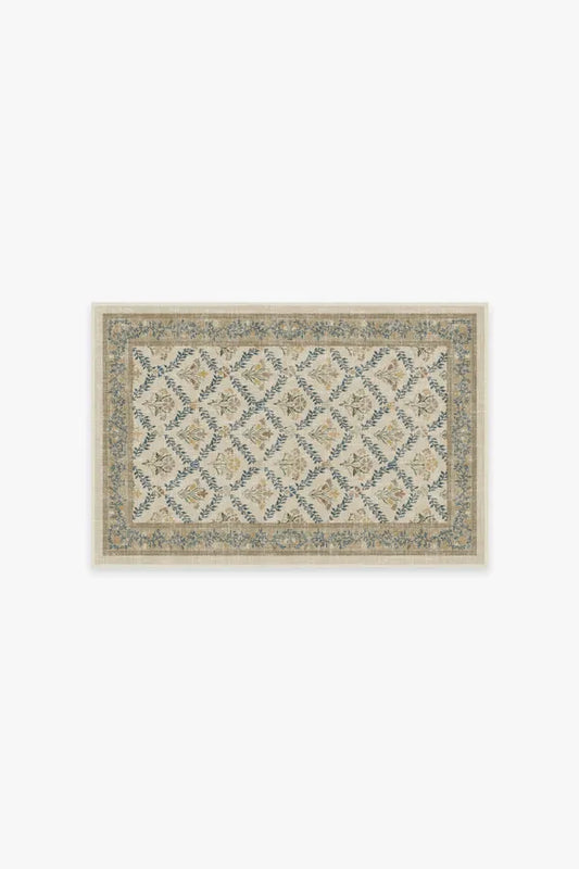 Bellflowers Ivory & Gold Rug by Morris & Co.