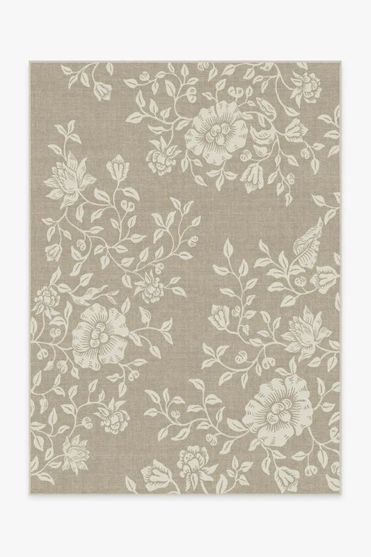 Mallow Flower Natural Stone Rug by Morris & Co.