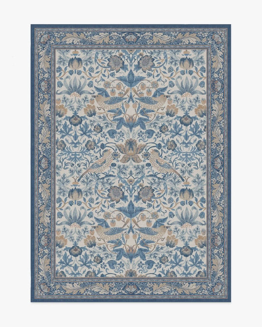 Strawberry Thief Indigo & Ivory Rug by Morris & Co.