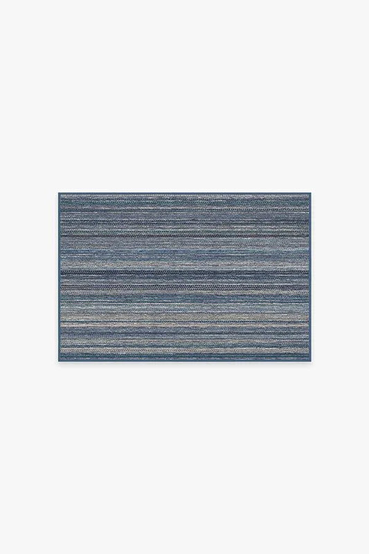 Multi Stripe Blue Rug