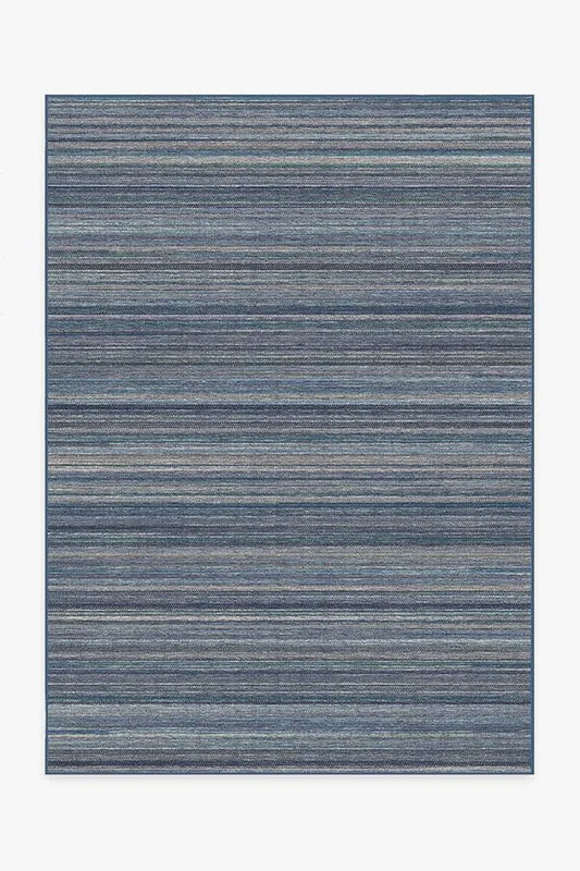 Multi Stripe Blue Rug