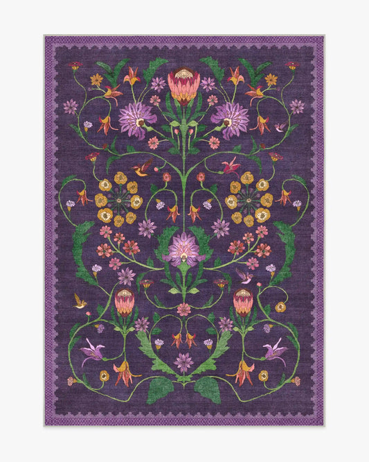 Protea Plum Rug by Iris Apfel