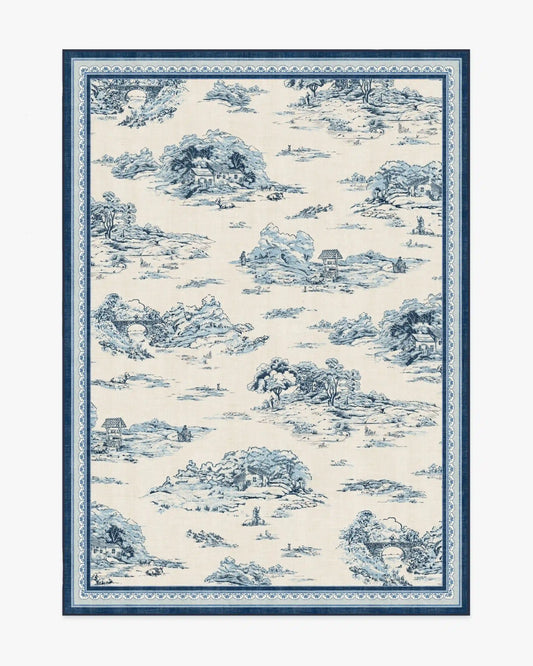 Provence Toile Delft Blue Rug