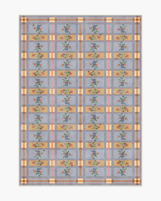 Quinnlyn Slate Blue Multicolor Rug