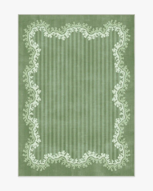 Oxbow Botanical Green Rug by Sanderson