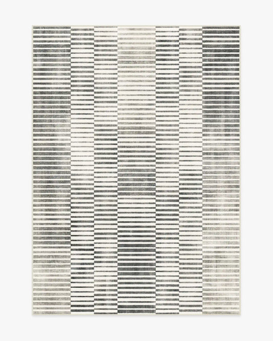 Shadow Stripe Black & Cream Rug