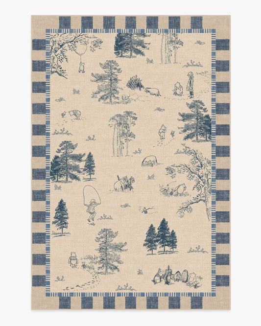 Storybook Grove Natural & Blue Rug
