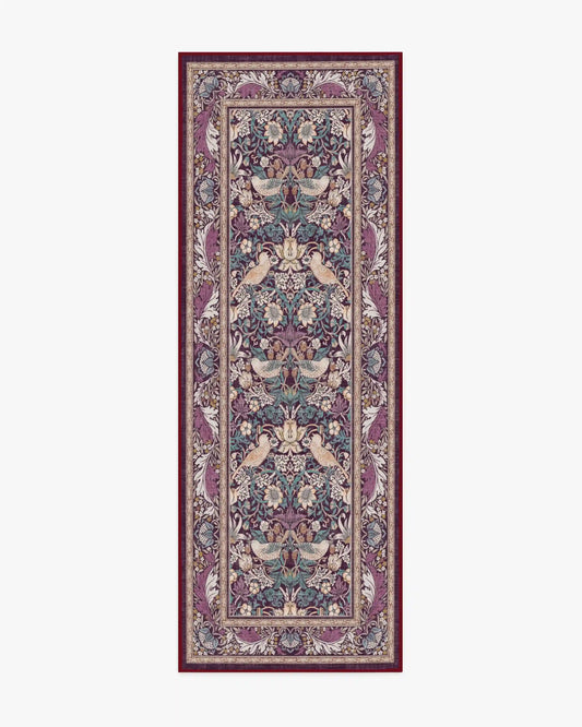 Strawberry Thief Burgundy Rug by Morris & Co.