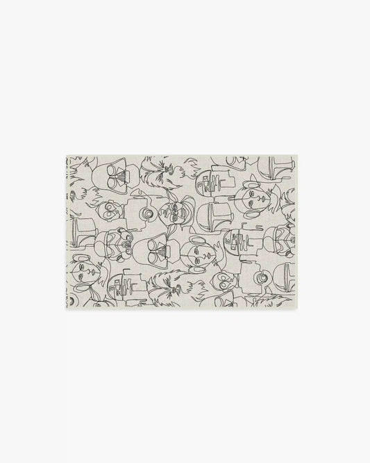 The Saga White & Black Rug