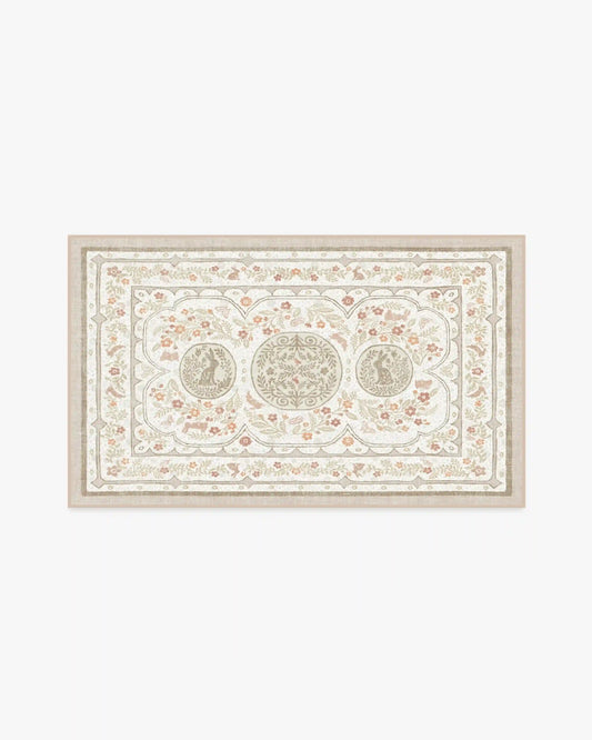 Twin Bunny Border Natural Rug