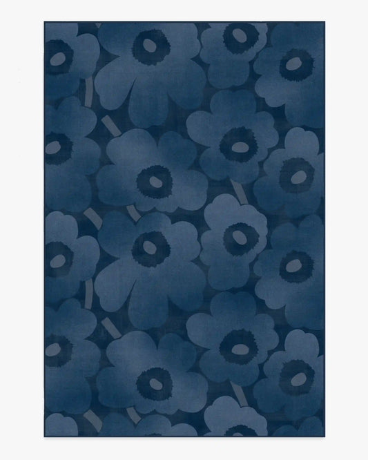 Unikko Blue Rug by Marimekko