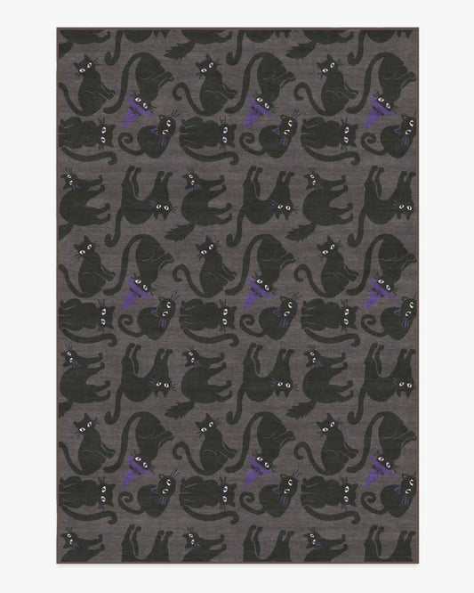 Whisker Mischief Charcoal Rug