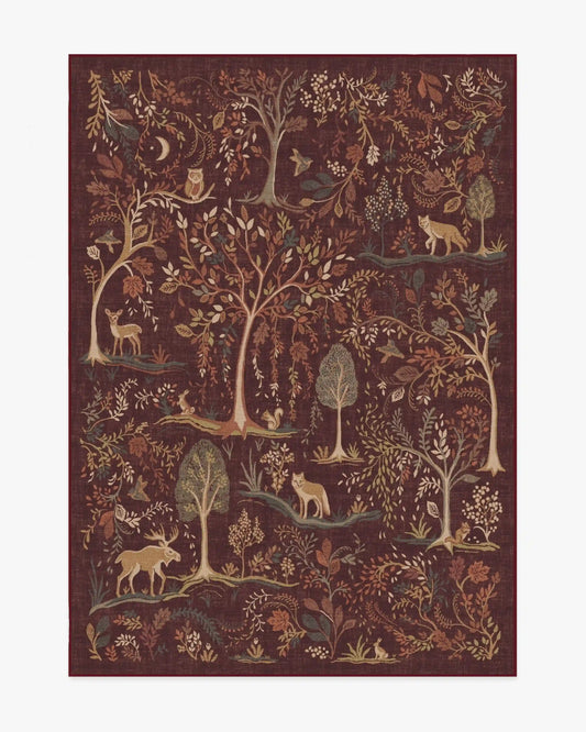 Wilder Burgundy Multicolor Rug