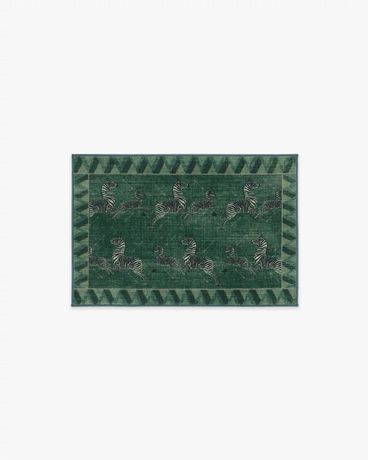 Zebras Green Rug by Scalamandré