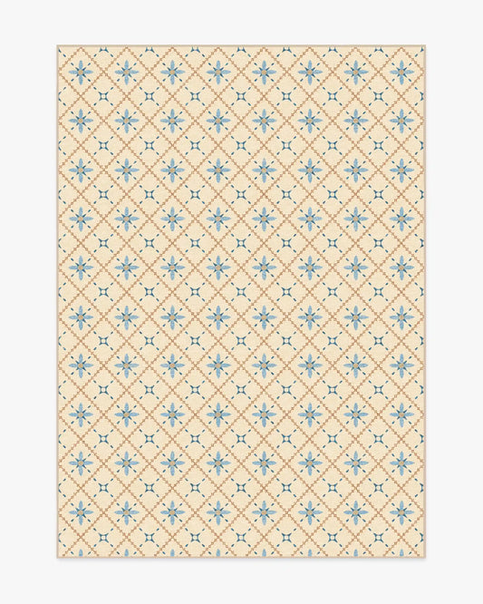 Alva Ivory & Slate Blue Rug